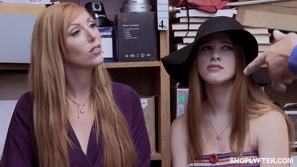 Redhead MILF and ginger teen get punished for shoplifting in foursome Porn Videos | ePornFap.