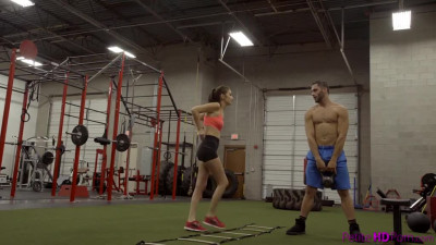 GYM POV with tight and young fitness hottie Olivia Nova