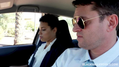 Black teenager Amethyst Banks fucks white driving instructor