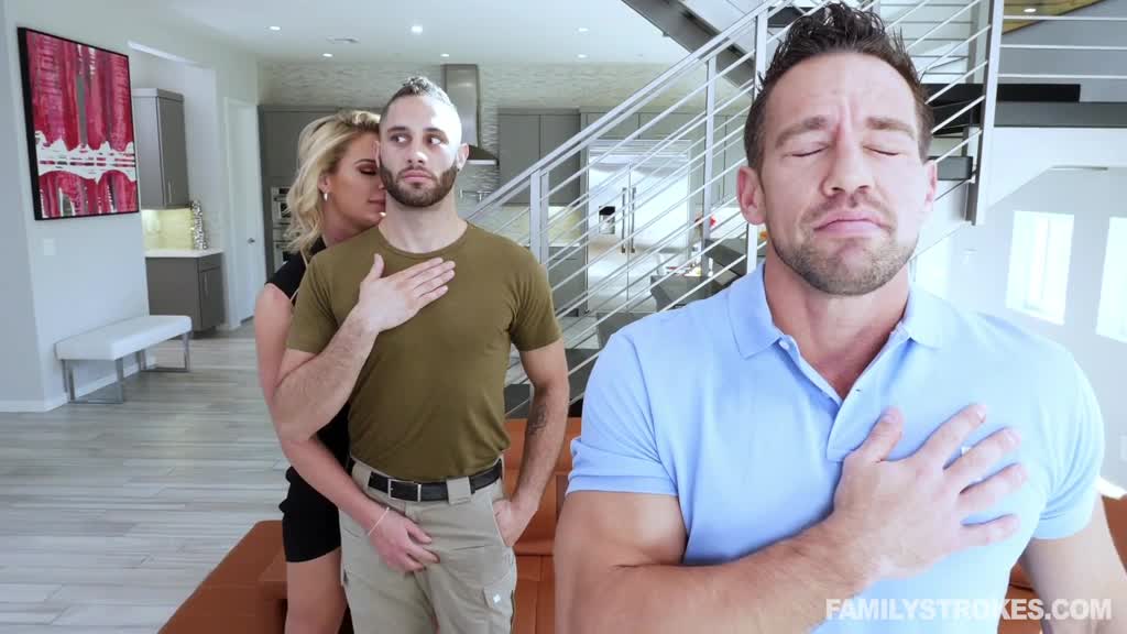 Stepdad shares his thick wife Phoenix Marie with stepson in 3some Porn Videos | ePornFap.