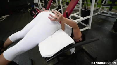 Brunette PAWG Keisha Grey works out that big black cock at the GYM