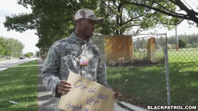 White female cops arrest a black guy for stolen valor and fuck him