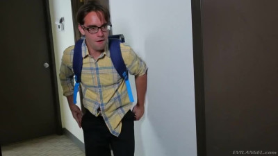 Kendra Lust is getting blackmailed by nerdy student into having sex