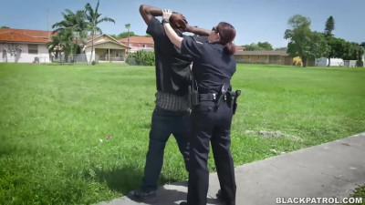 Two thick police chicks fuck a black fella who fucked neighbor's wife