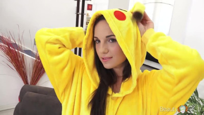 Kristy Black takes off Pikachu pajama and gets outrageously fucked