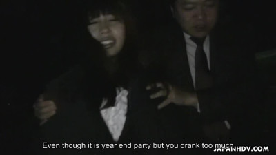 Drunk Rika Namikawa gets nailed by her colleague after party