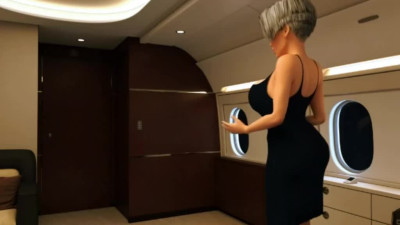 Futa 3D Animation: Busty Shemale Boss Has Anal Fun With Shemale Stewardess In the Plane