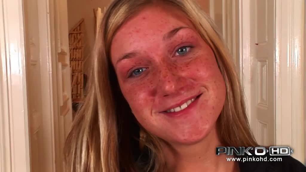 Really cute Euro teen with freckles works on the D Porn Videos | ePornFap.