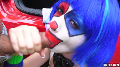 Huge dick cheers up sad clown girl Mikayla Mico