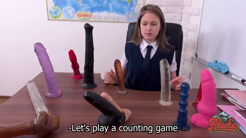 Schoolgirl found a collection of huge dildos in the principal's office Porn Videos | ePornFap.