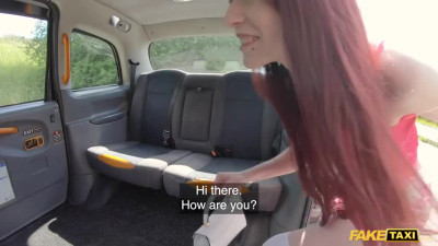 Depraved redhead takes a sex ride on Fake Taxi