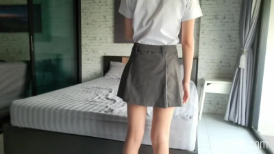 Petite Asian Schoolgirl gets teased by her teacher after class