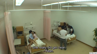 Japanese interns CMNF prank show in the hospital