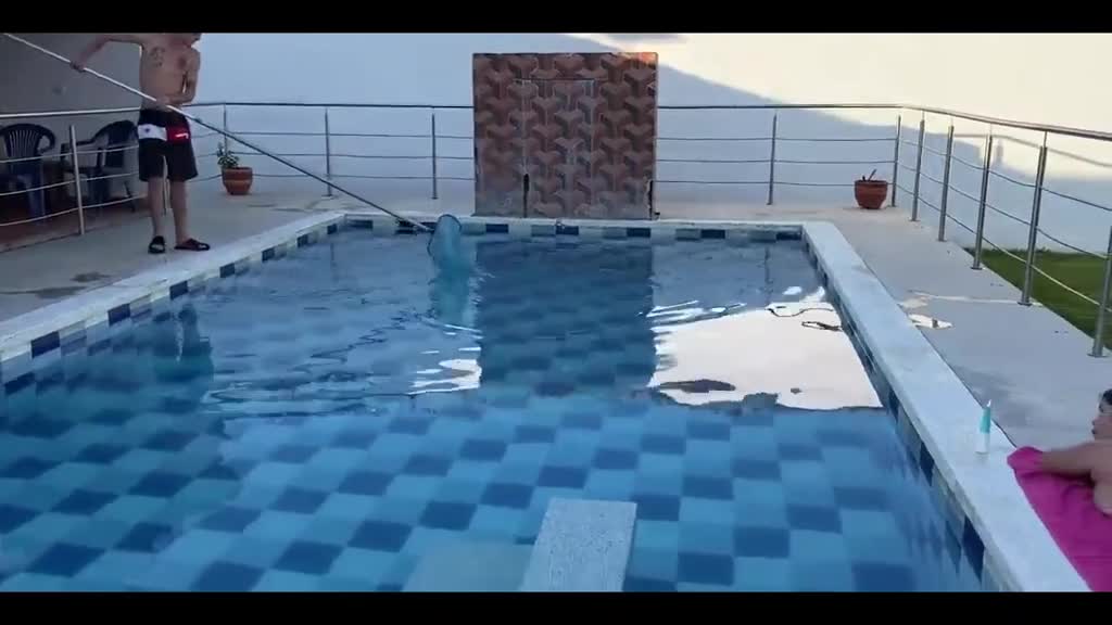 Juicy bitch needs to be fucked in the pool Porn Videos | ePornFap.