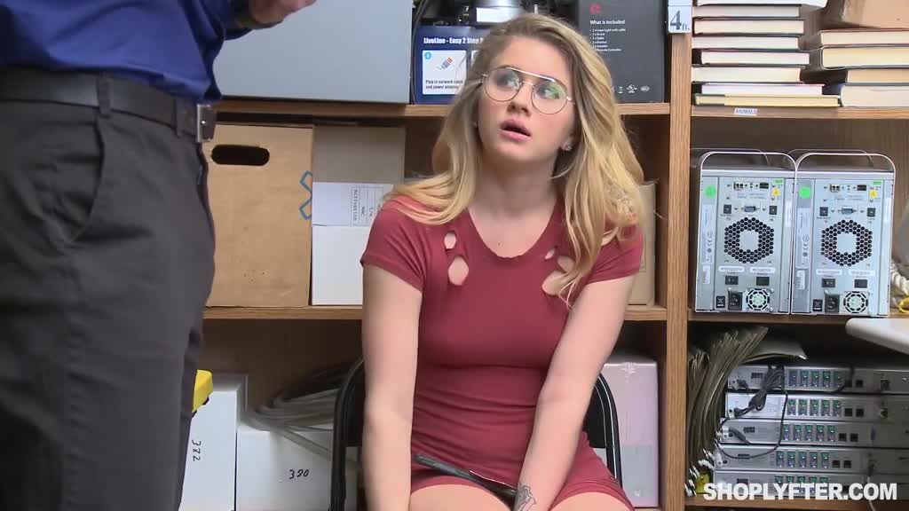 Curvy Nerdy Blonde Shoplifter Gets Deepthroated, Fucked & Facialized In the Backroom, But Not Jailed Porn Videos | ePornFap.