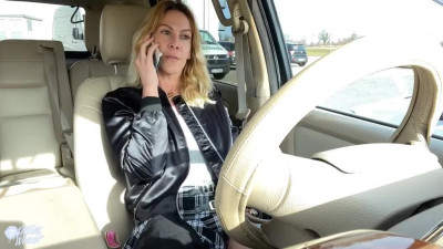 This is me fucking myself in a parking lot while talking on the phone