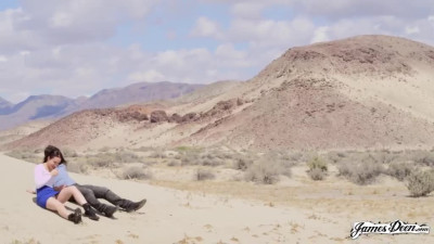 Cute Gabriella is being fucked among the dunes