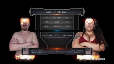 Latina BBW dominates a guy on the ring