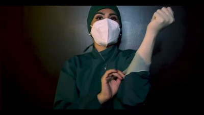 Asian nurse in latex gloves is going to examine your anal hole