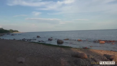 My Slender Long-hair GF Suddenly Gives Vent To Her Lust While We Are On the Beach