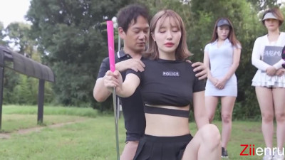 The most unusual golf game with an Asian girl